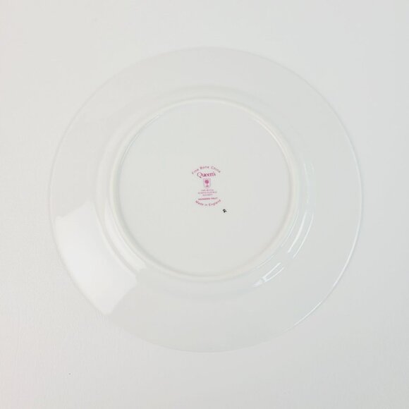 Vintage Hookers Fruit Plumb SALAD Plate Set Rosina Queens England Botanical Dish - Picture 8 of 10